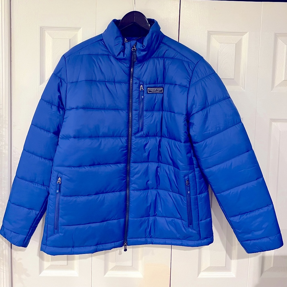 Men’s Large Vineyard Vines Mountain Weekend Jacket in Maritime Blue